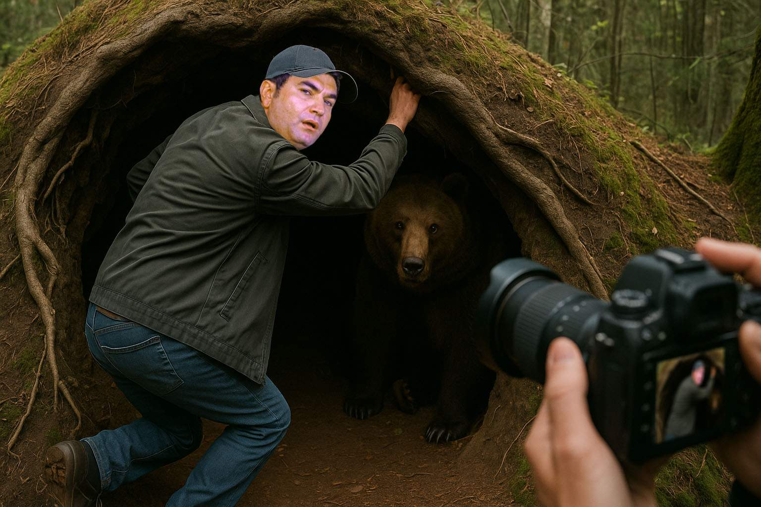 De asta s-au înmulțit urșii! Cristi Borcea, surprins de paparazzi intrând într-un bârlog