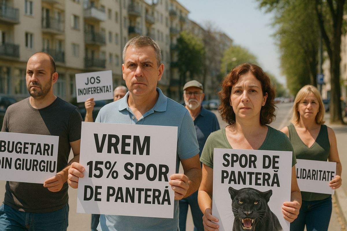 Bugetarii din Giurgiu ies în stradă să ceară 15% spor de panteră