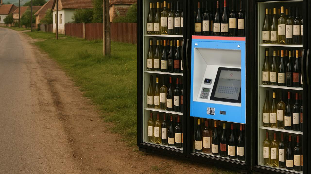 Easyboxurile din Vaslui au fost dotate cu etajere de băuturi, că oricum toți își comandă vin