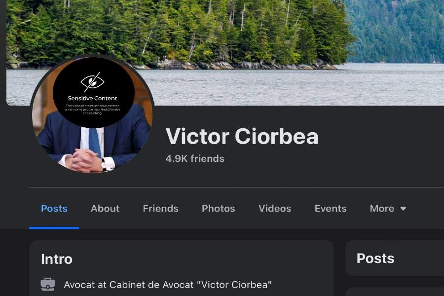 Facebook i-a blurat poza de profil a lui Ciorbea: ”Sensitive content”