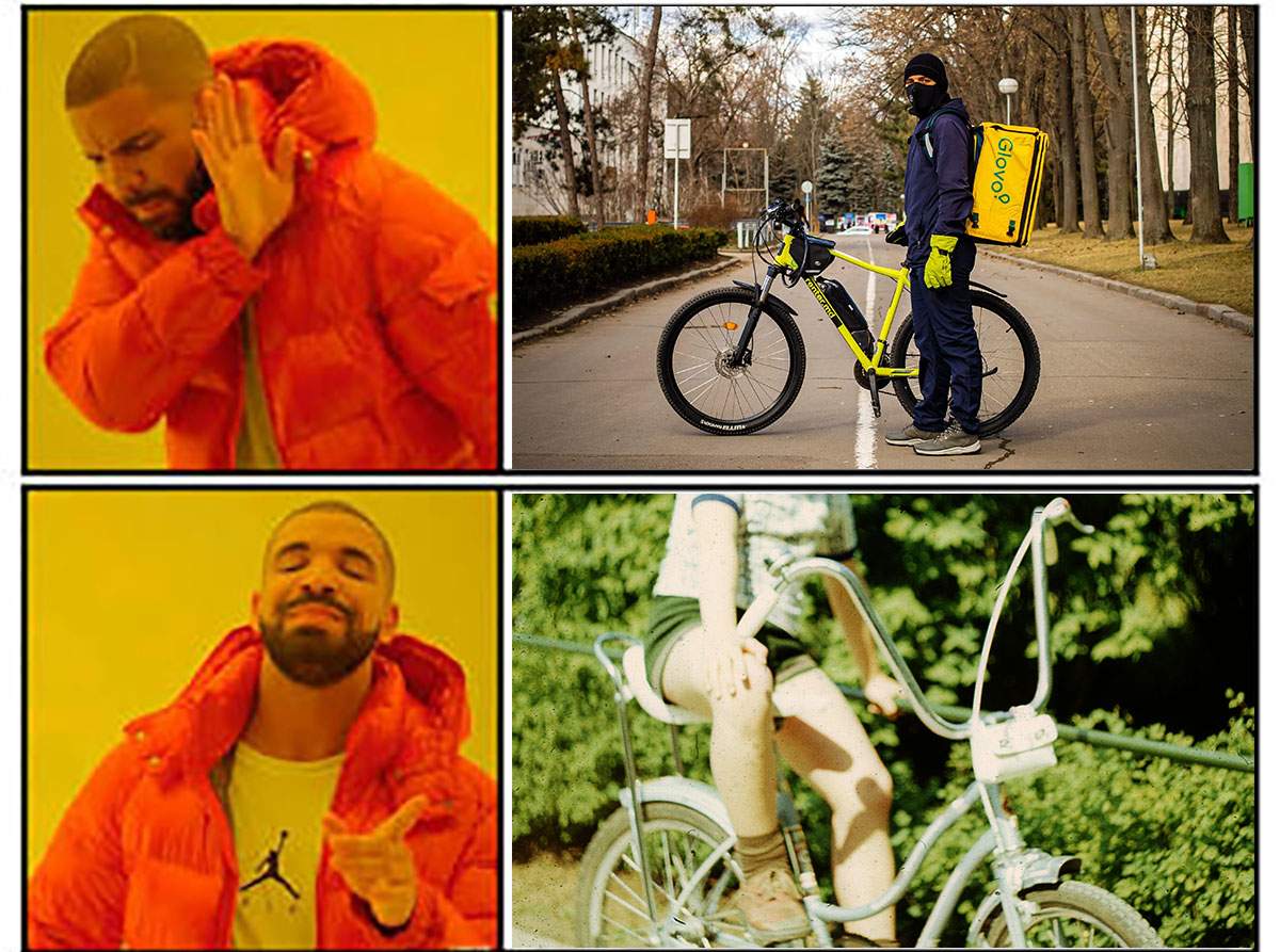 Fiți patrioți! Refuzați comanda dacă livratorul nu are bicicletă Pegas!