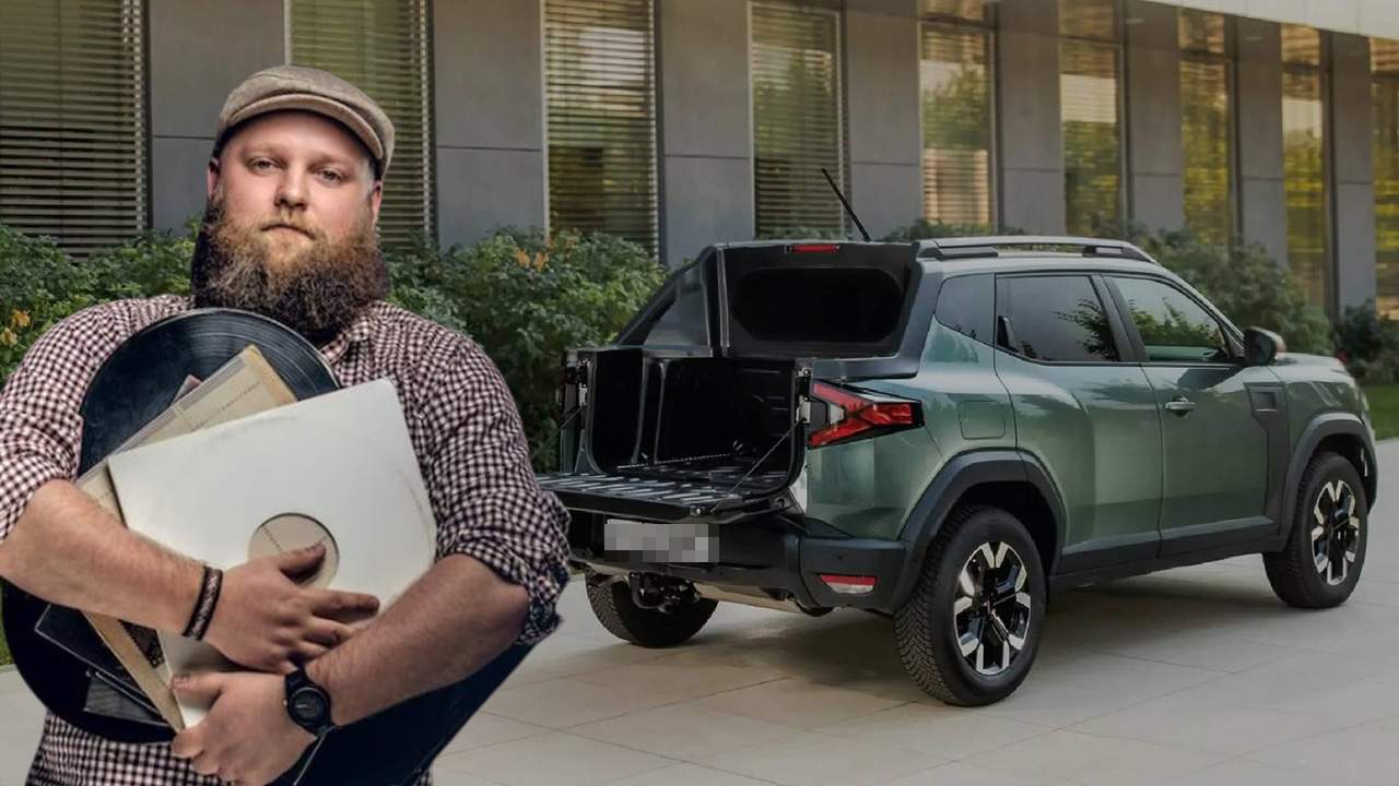 Un hipster şi-a cumpărat noul Duster Pick-Up dar nu găseşte unde se pun discurile