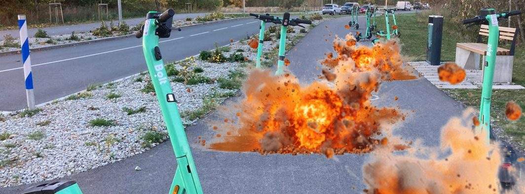 Când nu vin drone de la ruşi, piloţii de F-16 se vor antrena trăgând în trotinete electrice