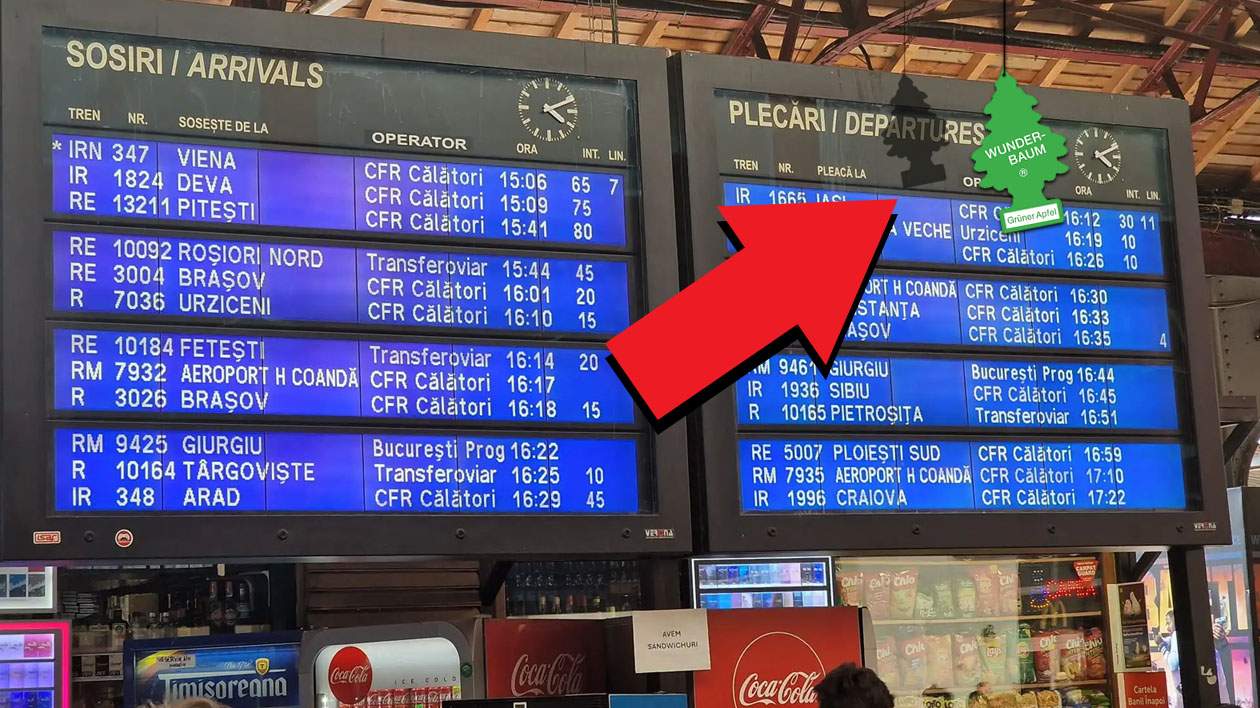 Gara de Nord, prima îmbunătăţire după 30 de ani: s-a agăţat un odorizant în tavan