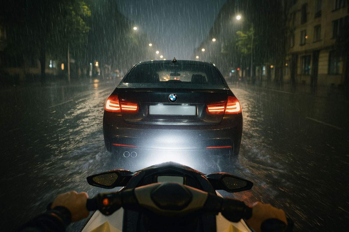 Cocalar cu BMW, umilință supremă în trafic: a primit flash-uri de la un cocalar cu jet ski