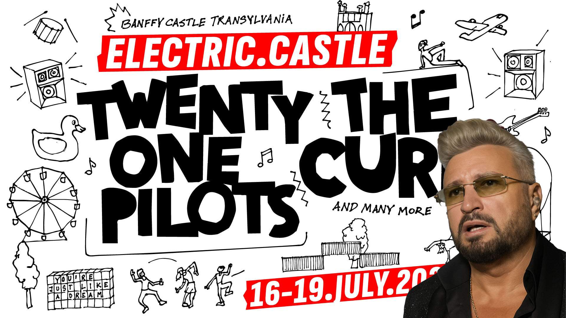 Țeapă! Botezatu și-a luat bilet la Electric Castle pentru The Cur, dar de fapt vine The Cure