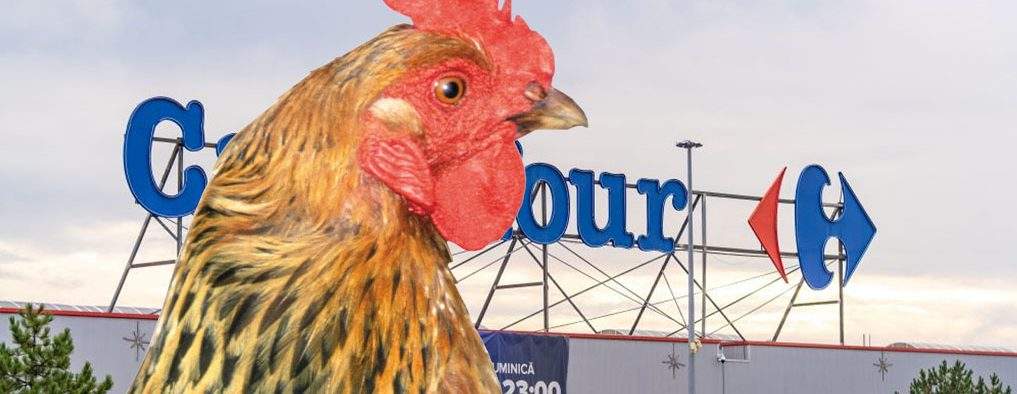Francezii de la Carrefour se retrag din România, sătui de gluma cu “notre poule dans votre cour”