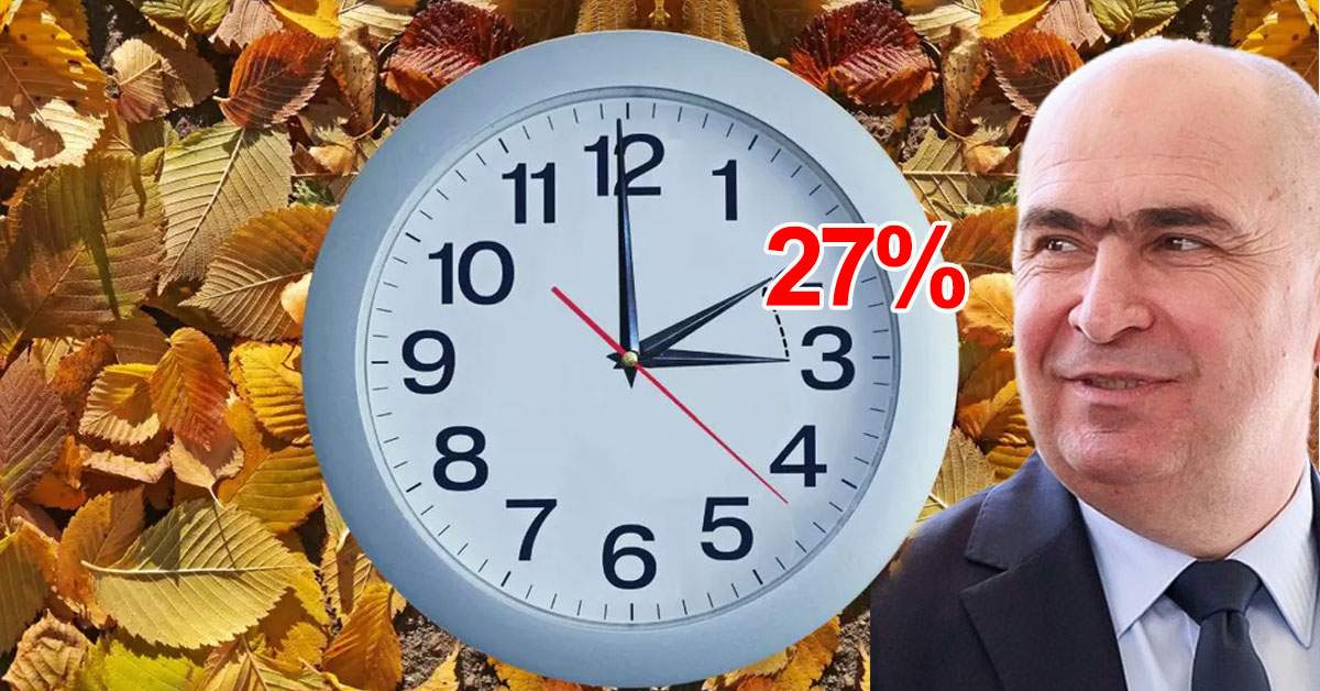 În acest weekend România trece la ora de iarnă și la TVA-ul de 27%