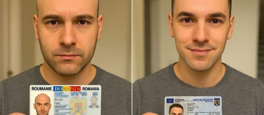 Un român susține că de când are noul buletin cu cip i s-a inversat procesul de chelire