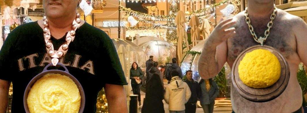 Craiova: mămăliga de la târgul de Crăciun e atât de scumpă încât cocalarii o poartă în loc de aur