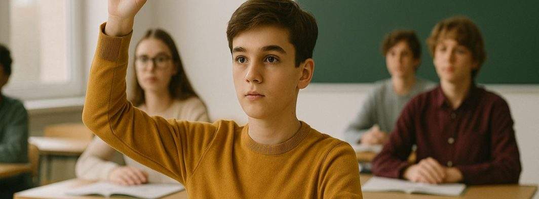 Elev olimpic descoperit întâmplător: a ridicat mâna la școală și n-a cerut să meargă la toaletă