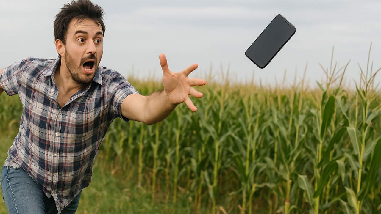 Previzibil! Un român şi-a pus telefonul pe modul avion şi i-a zburat din mână