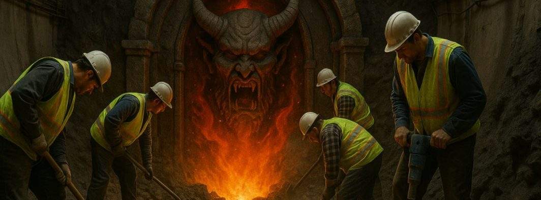 Săpăturile la metroul din Cluj au deschis o poartă spre Iad, dar de frica chiriilor n-a ieșit niciun drac prin ea