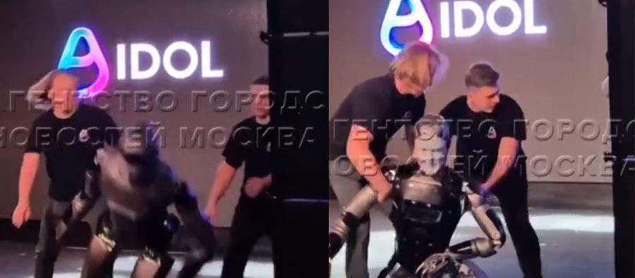 Rușii își apară robotul umanoid care a căzut pe scenă: „Băuse două sticle de vodcă”
