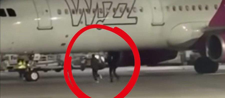 Vidul din capul românilor care au alergat pe pistă, la un pas să aspire avionul cu totul