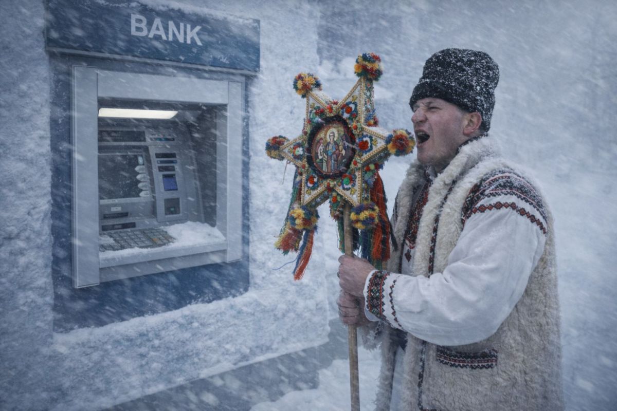 Un caracalean colindă de 5 zile un bancomat și tot speră că-i va da niște bani