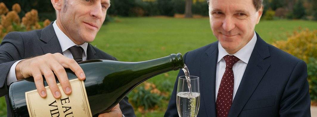 Nicuşor, tratat regeşte în Franţa. În locul banalei şampanii a primit apă de Vidraru