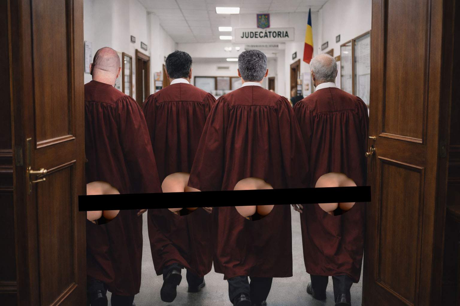 Cei 4 judecători CCR și-au făcut robe speciale, ca să-și arate curul când pleacă din ședințe