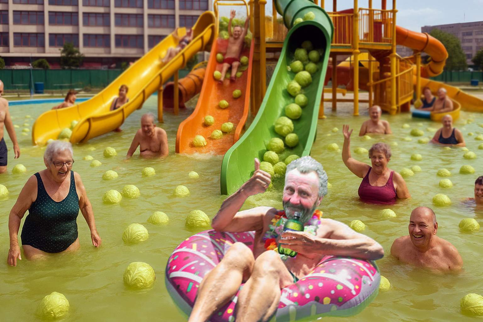 După food court, la Obor se inaugurează şi primul aqua park cu zeamă de varză