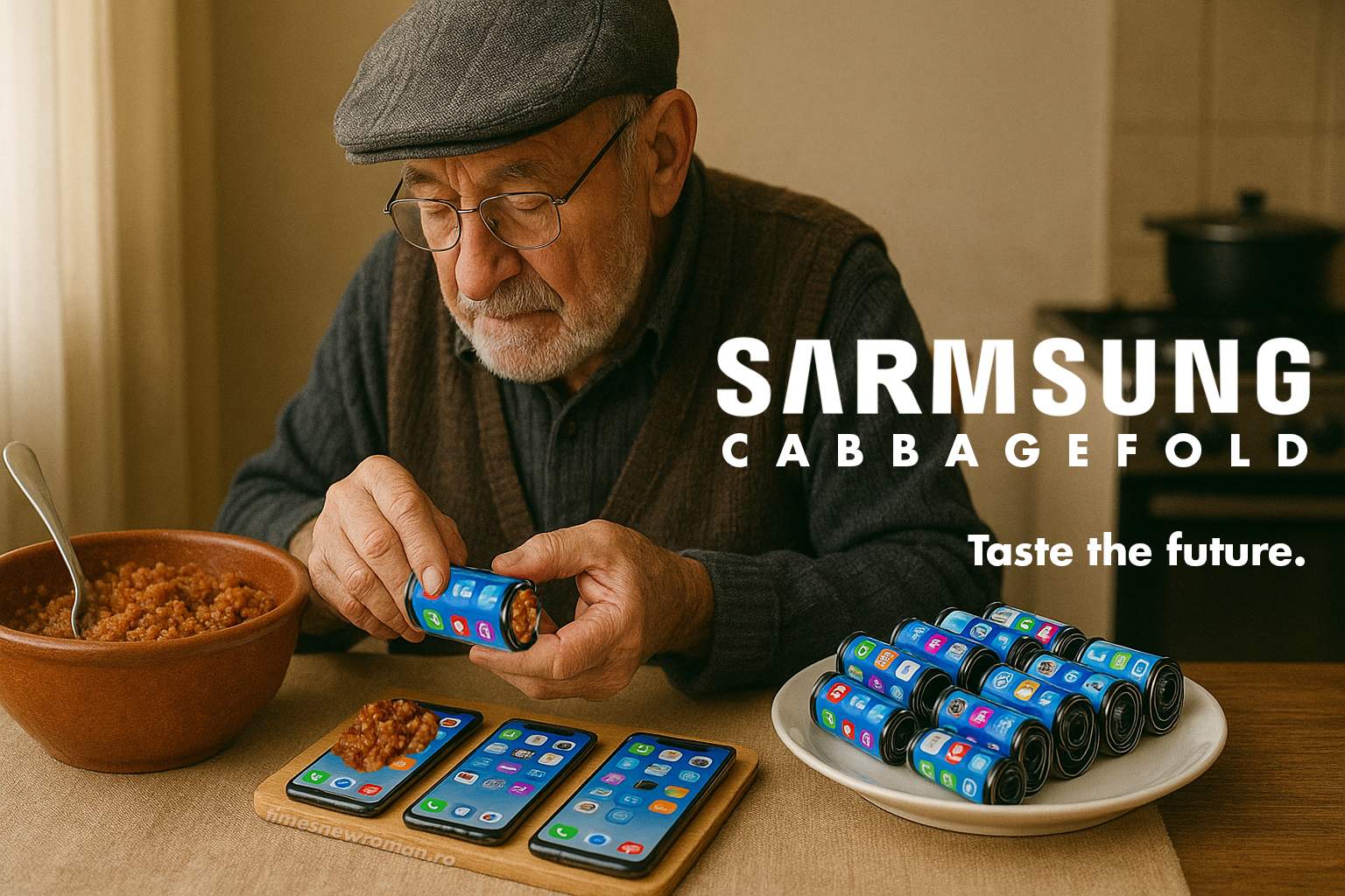 Adio, Samsung Trifold! Un român a inventat un telefon atât de pliabil încât poţi face sarmale în el