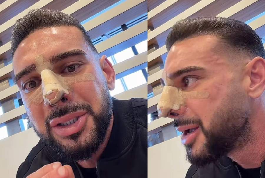 Dorian Popa s-a dus în instanță cu nasul bandajat de teamă să nu tragă coca în fața judecătorilor