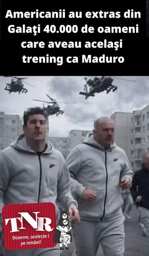 Americanii au extras din Galaţi 40.000 de oameni care aveau acelaşi trening ca Maduro