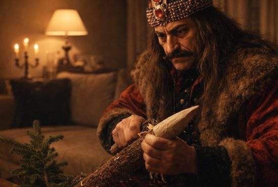 Vlad Ţepeş, pionier al reciclării: În loc să arunci bradul după Crăciun, fă o ţeapă din el!