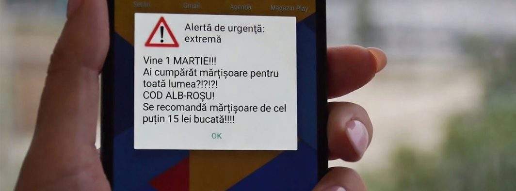 RO-Alert va trimite un mesaj la 4 dimineața că se apropie Mărțișorul