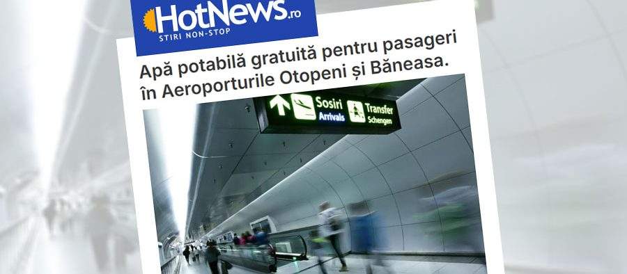 Țeapă! „Apă potabilă gratis” e de fapt numele unei trupe care cântă în Aeroportul Otopeni