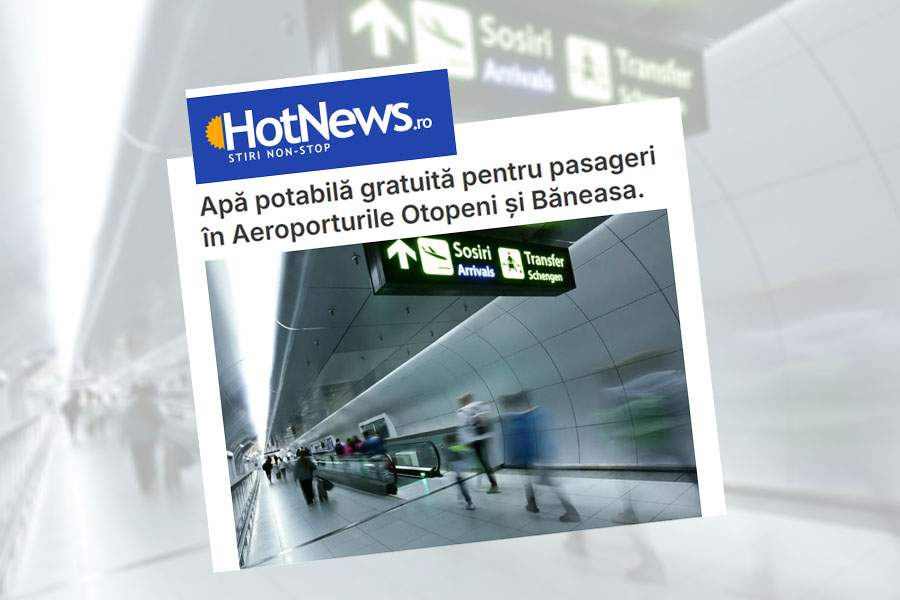 Țeapă! „Apă potabilă gratis” e de fapt numele unei trupe care cântă în Aeroportul Otopeni