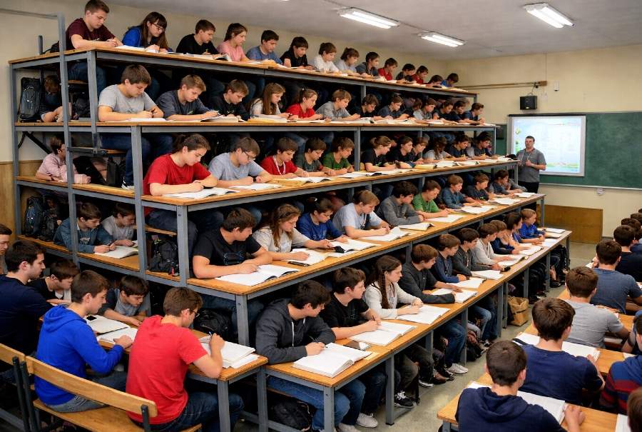 Școlile vor fi dotate cu bănci suprapuse, să încapă mai mulți elevi în clase