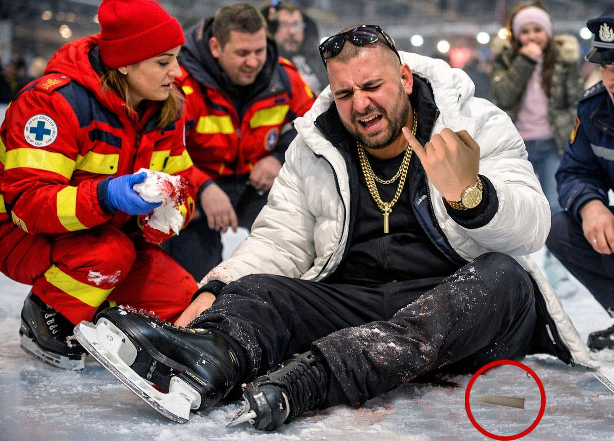 Accident grav la patinoar! Un cocalar și-a tăiat unghia de la degetul mic cu patina