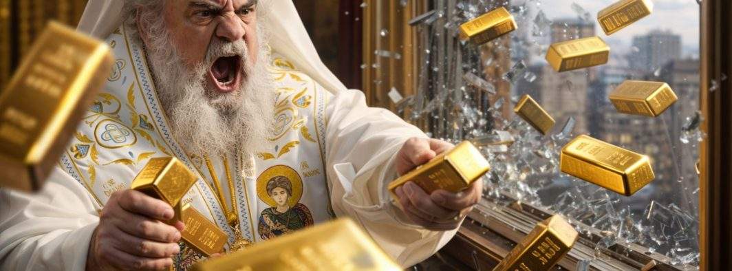 Criză de nervi! Patriarhul aruncă cu lingouri pe geam, nervos că s-a prăbușit prețul aurului