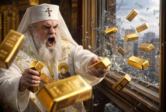 Criză de nervi! Patriarhul aruncă cu lingouri pe geam, nervos că s-a prăbușit prețul aurului