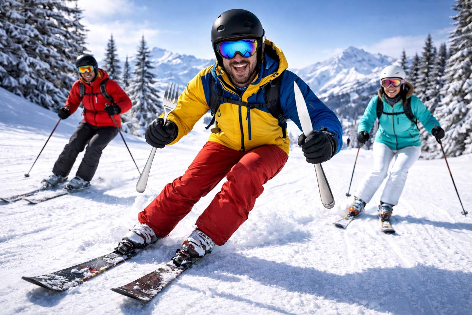 Doar chinezii folosesc beţe! Un român patriot schiază cu cuţitul şi furculiţa