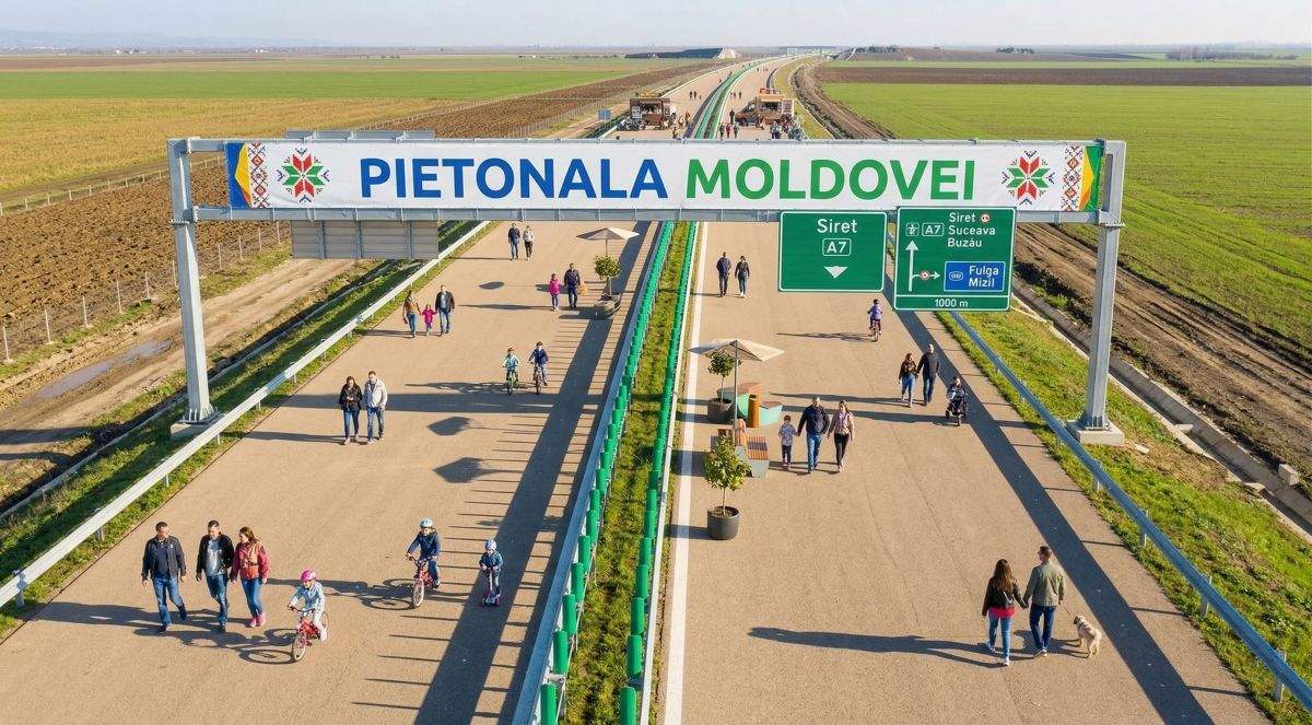 Pentru că benzina e tot mai scumpă, Autostrada Moldovei va fi făcută direct pietonală