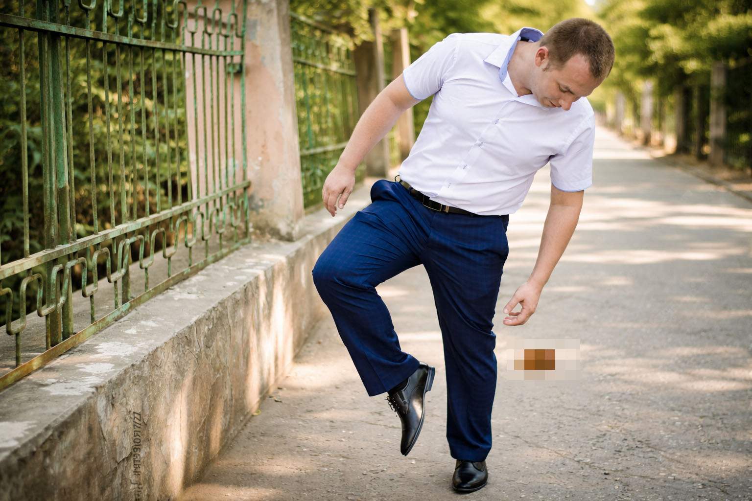 Un român care a călcat în c*cat şi-a cerut scuze: „Vai, dle Ponta, nu v-am văzut”