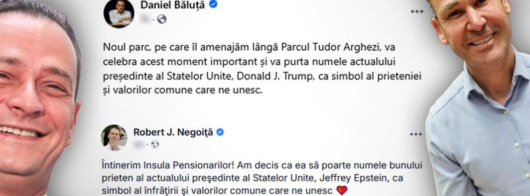 După Băluţă şi „parcul Trump”, Negoiţă anunţă că Insula Pensionarilor din IOR se va numi Insula Epstein