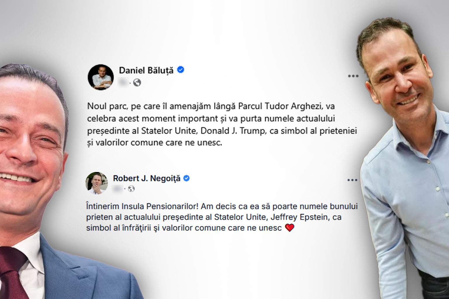 După Băluţă şi „parcul Trump”, Negoiţă anunţă că Insula Pensionarilor din IOR se va numi Insula Epstein