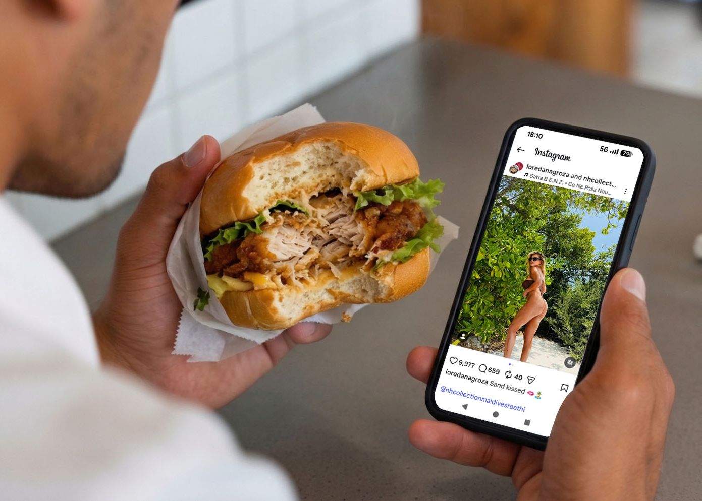 Un român dă în judecată Instagram după ce i-a arătat poze cu Loredana în timp ce mânca