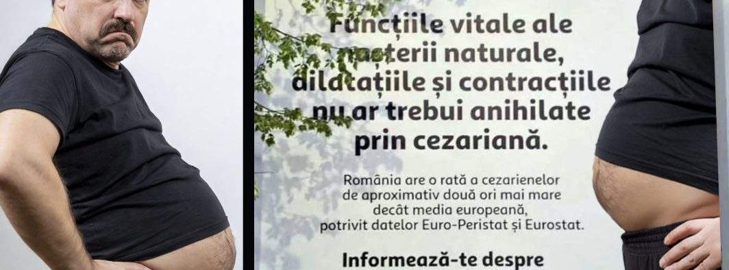 I-au furat imaginea! Cine e Marcel, bărbatul a cărui burtă de bere apare pe panourile anti-cezariană