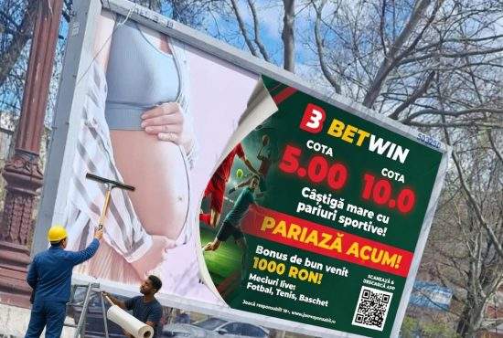 Panourile cu mesaje anticezariană din București înlocuite cu unele decente, la pariuri și videochat