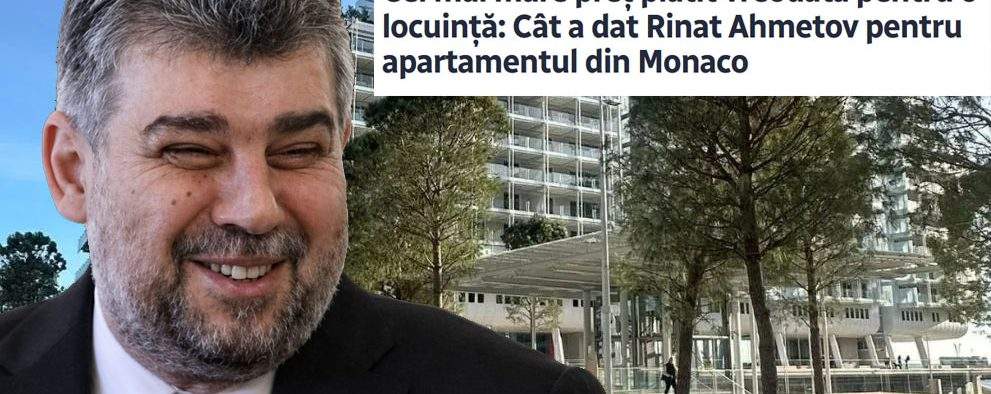 Ciolacu, după știrea că Ahmetov a cumpărat cea mai scumpă locuință din lume: „S-o credeți voi!”