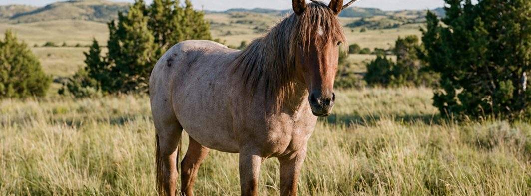 Scandal la Romsilva: Aşa-zisul elan reintrodus în pădurile României era doar un cal cu o creangă pe cap