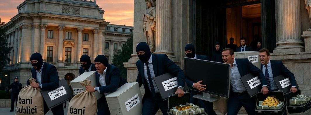 Pesediștii ies de la guvernare cărând disperați ce au mai putut fura din birouri