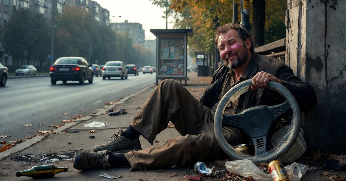 Tot mai mulți șoferi prinși beți pe trotuar, că nu-și mai permit să conducă mașina