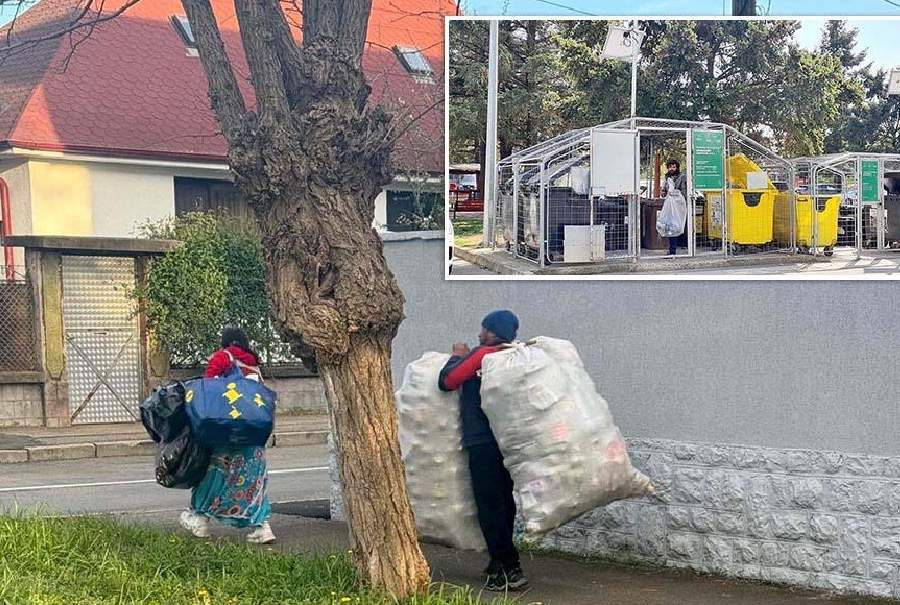 Popor harnic! Românii se trezesc tot mai devreme, să prindă peturile din coșurile de gunoi