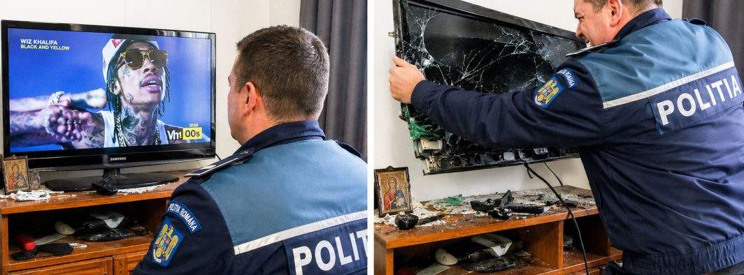 Wiz Khalifa, urmărit general în România. Un poliţist şi-a spart deja televizorul încercând să-l prindă