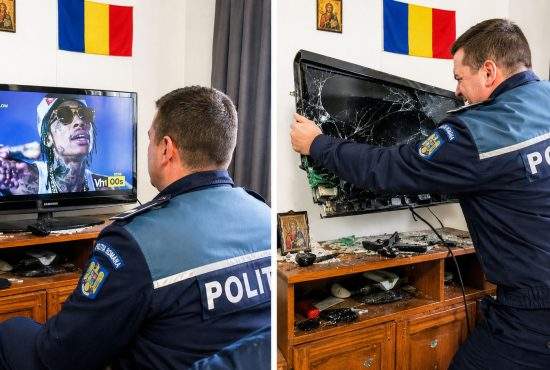 Wiz Khalifa, urmărit general în România. Un poliţist şi-a spart deja televizorul încercând să-l prindă