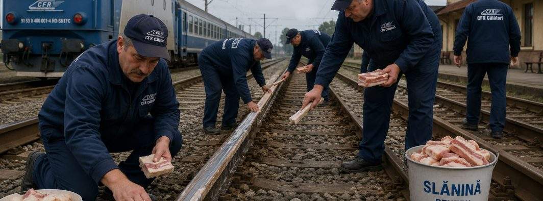 CFR a dublat viteza trenurilor după ce a uns toate șinele cu slănină